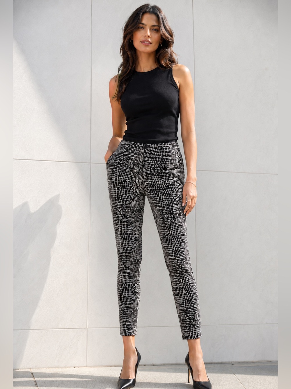 ‎ Animal Print Ankle Length Lightweight Stylish Pants